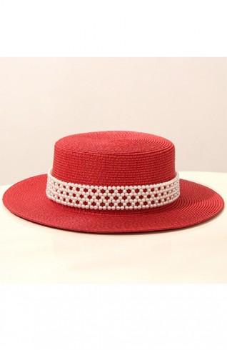 夏日珍珠圓頂帽