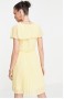 奶油黃短袖洋裝