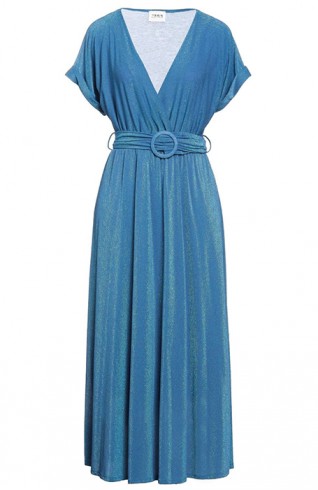 藍色傘擺派對洋裝